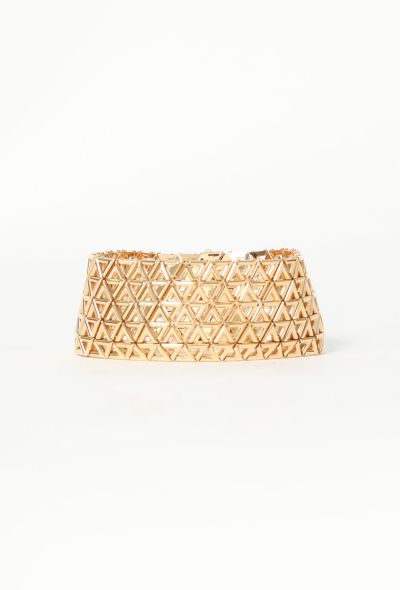 Louis Vuitton 18k Gold 'LV' Volt Mesh Bracelet - 1