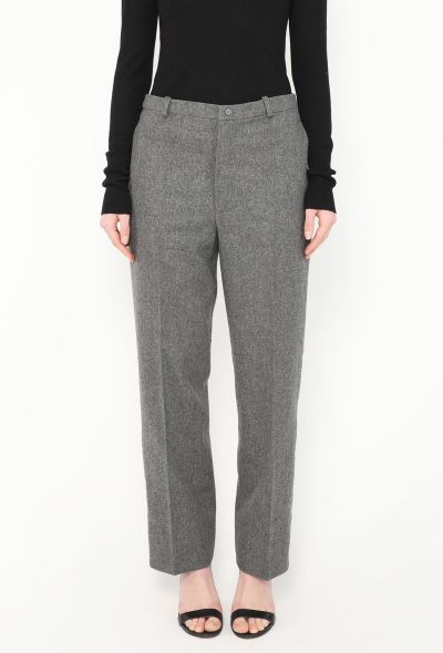 Saint Laurent '70s Felted Straight-Leg Trousers - 2