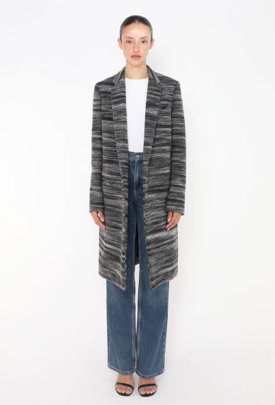 Céline Tonal Striped Crombie Coat - 1 Céline Tonal Striped Crombie Coat - 1