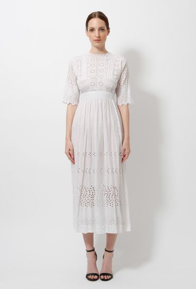                             Victorian Eyelet Cotton Dress - 1