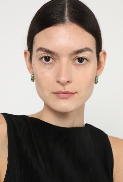 Modern Fine Jewelry 18k Gold,  Diamond & 3.20 Carats Emerald Earrings - 2 Modern Fine Jewelry 18k Gold,  Diamond & 3.20 Carats Emerald Earrings - 2