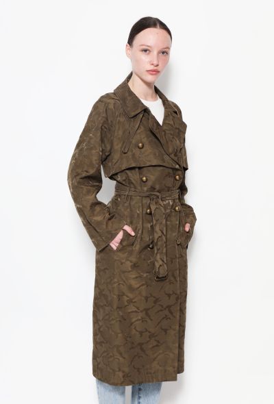 Saint Laurent Belted Camouflage Trench Coat - 1