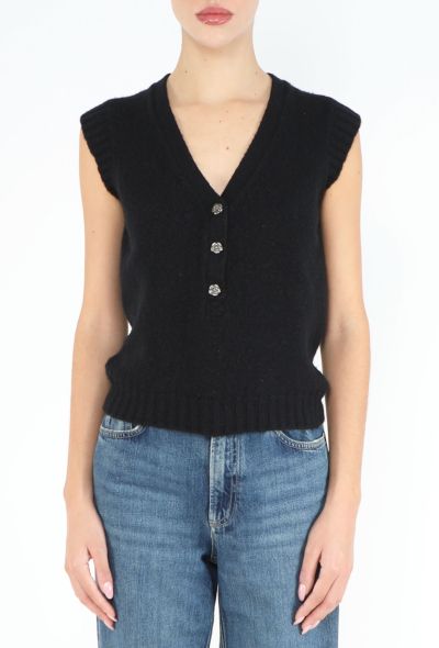 Chanel Cashmere Knit Camélia Vest - 1