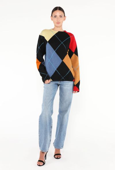 Loewe S/S 2024 Argyle Cashmere Sweater - 1 Loewe S/S 2024 Argyle Cashmere Sweater - 1