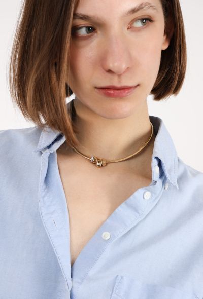 Modern Fine Jewelry FoundRae 18K Yellow Gold Omega Sleek Collar & Charms - 2