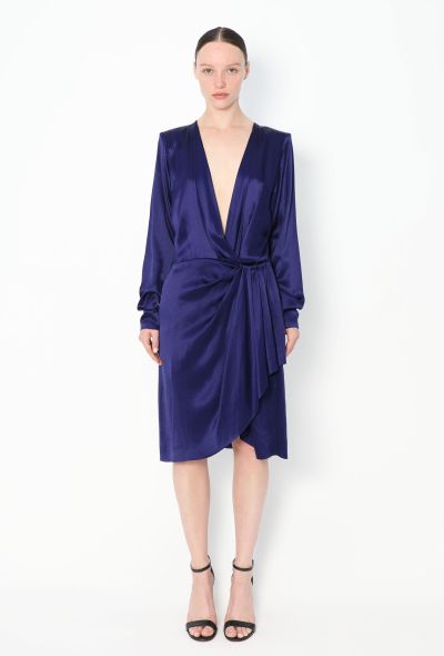 Saint Laurent F/W 1988 Charmeuse Wrap Dress - 1