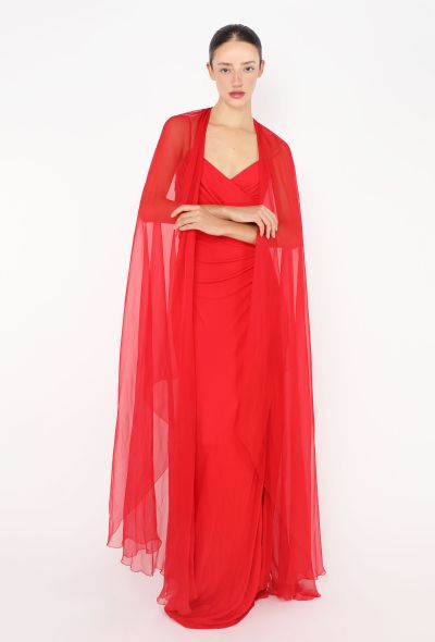 Azzaro Chiffon Sash Bustier Gown - 2 Azzaro Chiffon Sash Bustier Gown - 2