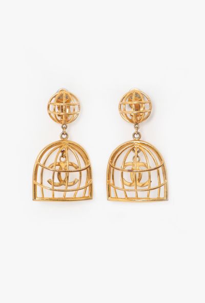 Chanel ICONIC 1993 Birdcage 'CC' Clip Earrings - 1 Chanel ICONIC 1993 Birdcage 'CC' Clip Earrings - 1