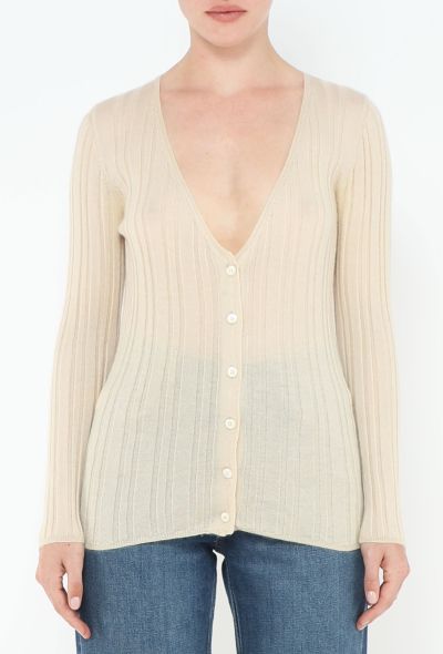 Prada '90s Ribbed Cashmere Cardigan - 1 Prada '90s Ribbed Cashmere Cardigan - 1