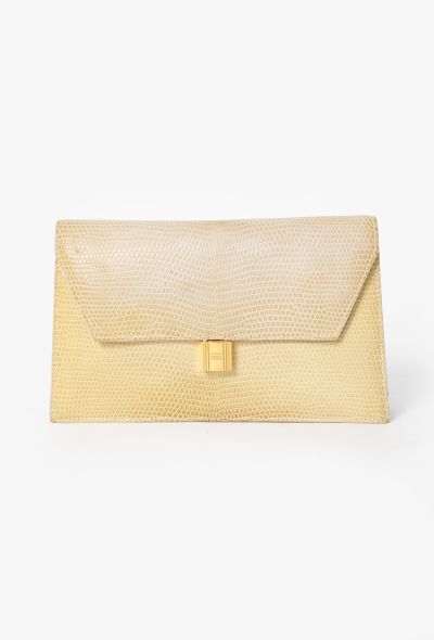 Hermès Rare 1997 Varanus Niloticus Cadenas Clutch - 1