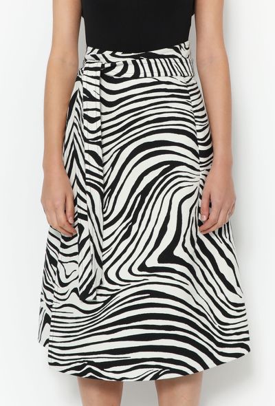                             2016 Zebra Print Wrap Skirt - 2
