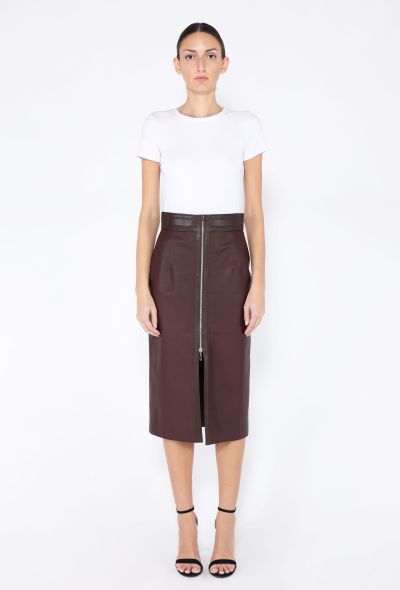Hermès F/W 2024 Leather Zip Skirt - 1