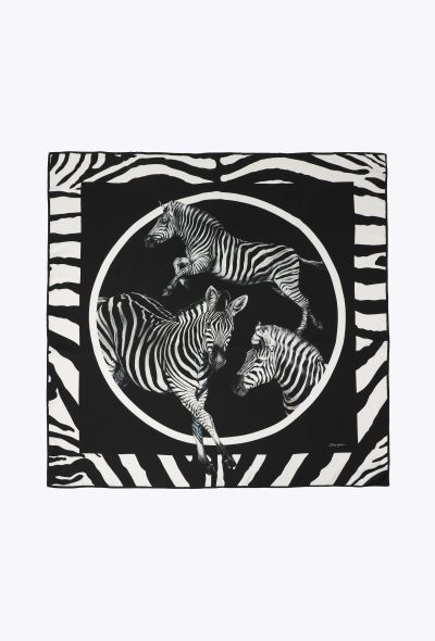 Dolce & Gabbana Zebra Print Silk Twill Scarf, 2022 - 1