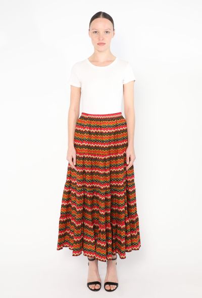 Saint Laurent Vintage Graphic Pleated Skirt - 1 Saint Laurent Vintage Graphic Pleated Skirt - 1