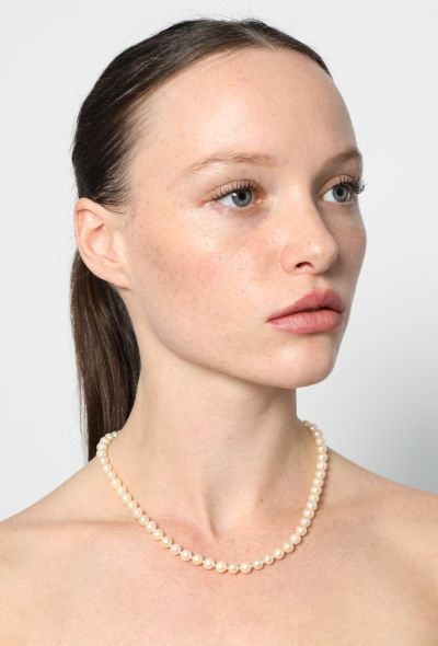                             Cultured Pearl Choker Necklace - 1