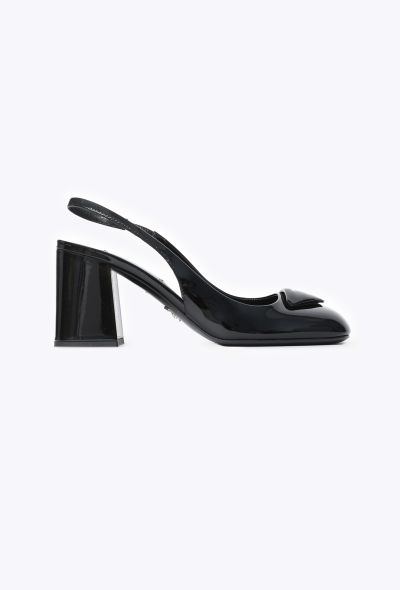 Prada Logo Slingback Patent Heels, 2021 - 1