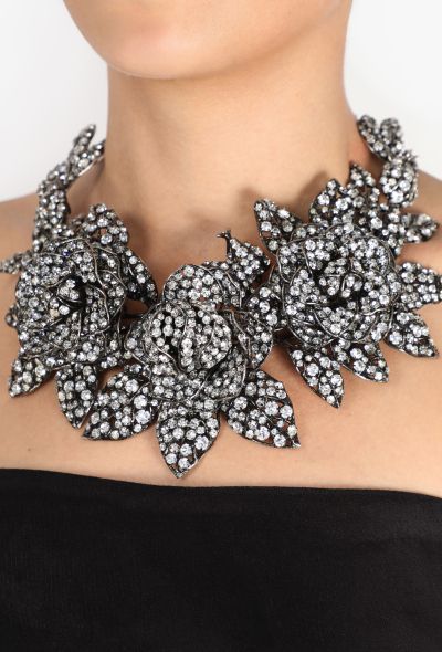 Iradj Moini Swarovski Rose Necklace, 1998 - 1