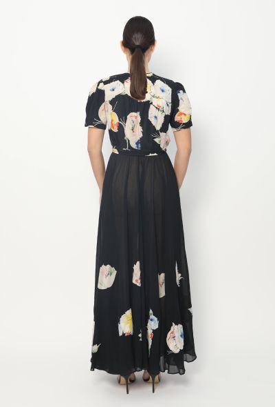Exquisite Vintage Antique '20s Floral Silk Dress - 2