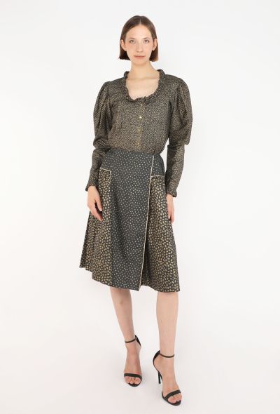 Saint Laurent Paisley Dupont Silk Ensemble, 1981 - 1