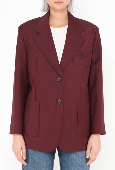 Miu Miu S/S 2024 Logo Tailored Blazer - 1