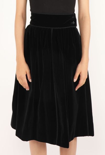 Saint Laurent Russian Passmenterie Velvet Skirt, 1976 - 2