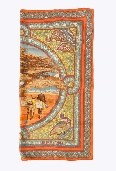 Hermès 1998 'Sous les Cedres' 90cm Silk Carré - 1