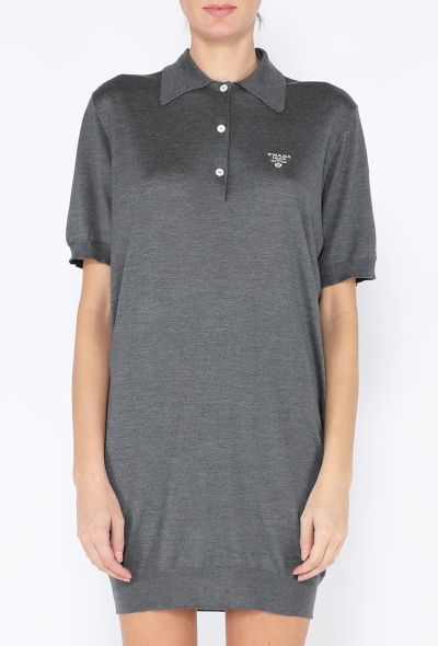 Prada 2024 Silk Logo Polo Dress - 2