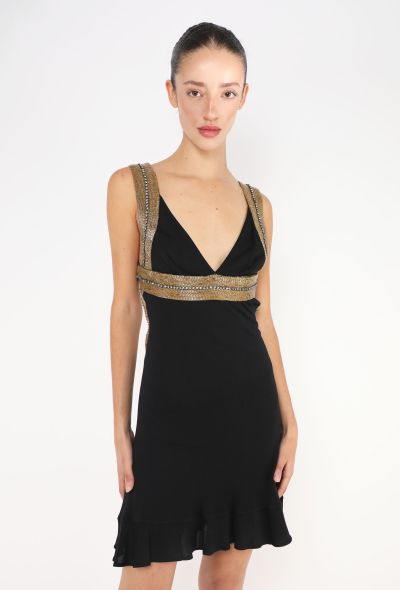 Roberto Cavalli 2005 Open-Back Strass Empire Dress - 1