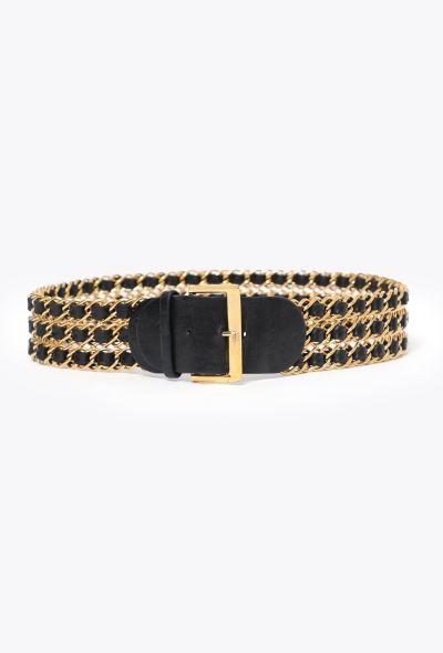 Chanel F/W 1989 Interwoven Chainlink Belt - 1