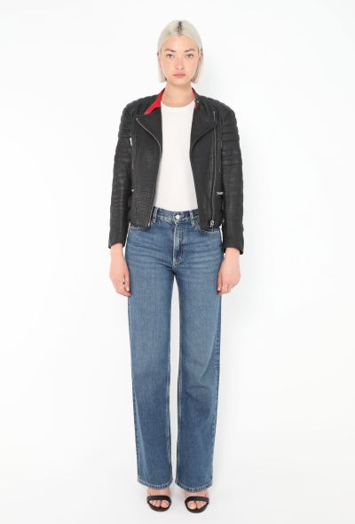 Céline Distressed Lambskin Biker Jacket - 2 Céline Distressed Lambskin Biker Jacket - 2