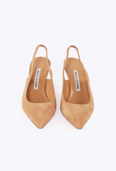 Manolo Blahnik Carolyne Suede Slingback Pumps - 2