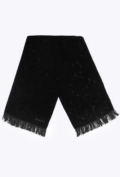Dior Vintage Jacquard Velvet Scarf - 1