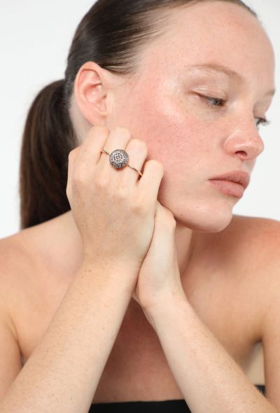 Modern Fine Jewelry Ileana Makri 18K Rose Gold Gem Double-Finger Ring - 2