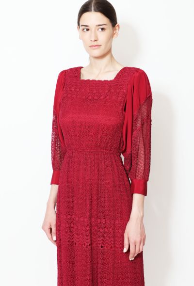 Floral Lace Crêpe Dress - 1