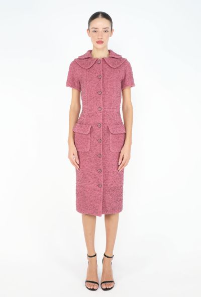 Chanel Collared Bouclé Tweed 'CC' Dress - 1