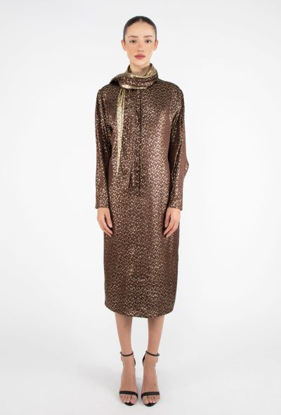 Dior '70s Lamé Jacquard Tunic Dress - 1