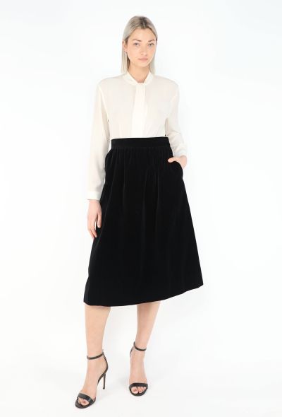 Saint Laurent Velvet A-Line Skirt, F/W 1975 - 1