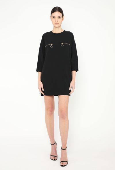 Céline 2010 Black Crêpe Zip Tunic - 2 Céline 2010 Black Crêpe Zip Tunic - 2