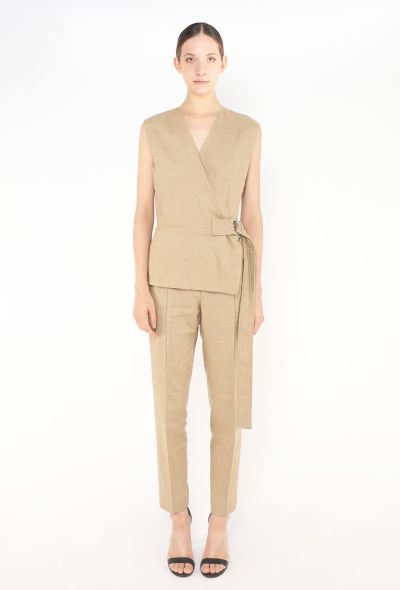 Céline Resort 2014 Belted Linen Ensemble - 1