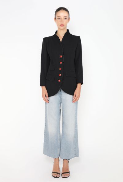 Saint Laurent 1996 Embellished Cabochon Blazer - 2