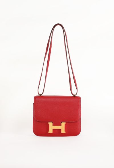 Hermès Mini Constance 18 Epsom Rouge Casaque - 1