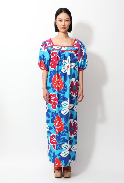                             80s Floral Maxi Dress - 1