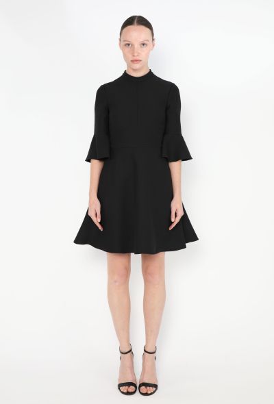 Valentino Crêpe Bell-Sleeve Dress - 2