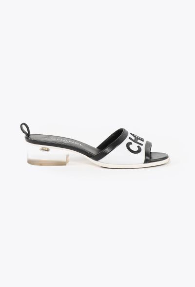 Chanel 2018 Bicolor Logo Mules - 2