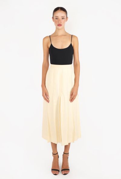 Chanel Vintage Pleated Linen Skirt - 1