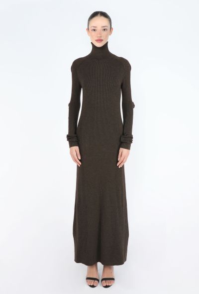 Céline Ribbed Turtleneck Maxi Dress - 1