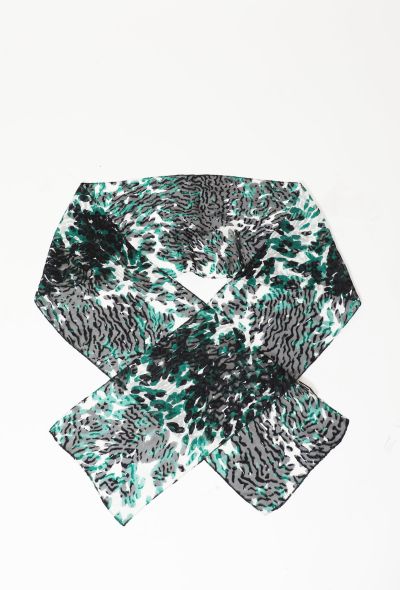                                         2009 Leopard Print Silk Scarf -1