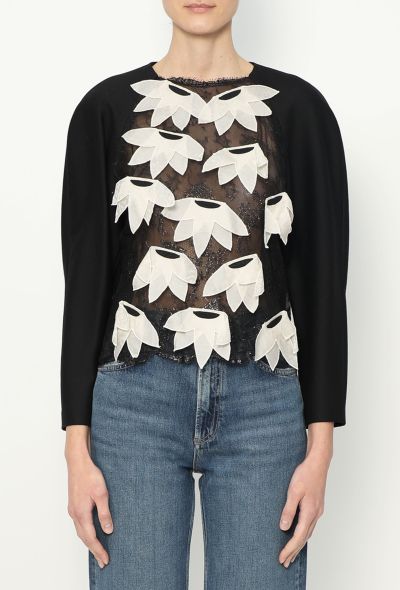 Chloé Floral Appliqué Lace Top - 1 Chloé Floral Appliqué Lace Top - 1