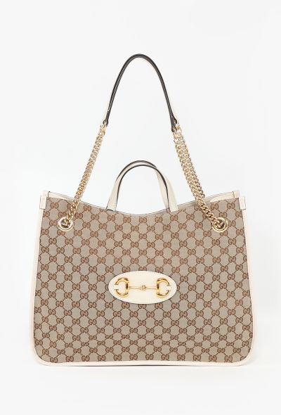 Gucci 2020 Monogram Toile Horsebit 1955 Tote - 1