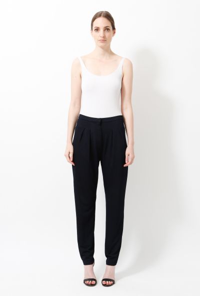                             2010 Navy Woven Trousers - 1